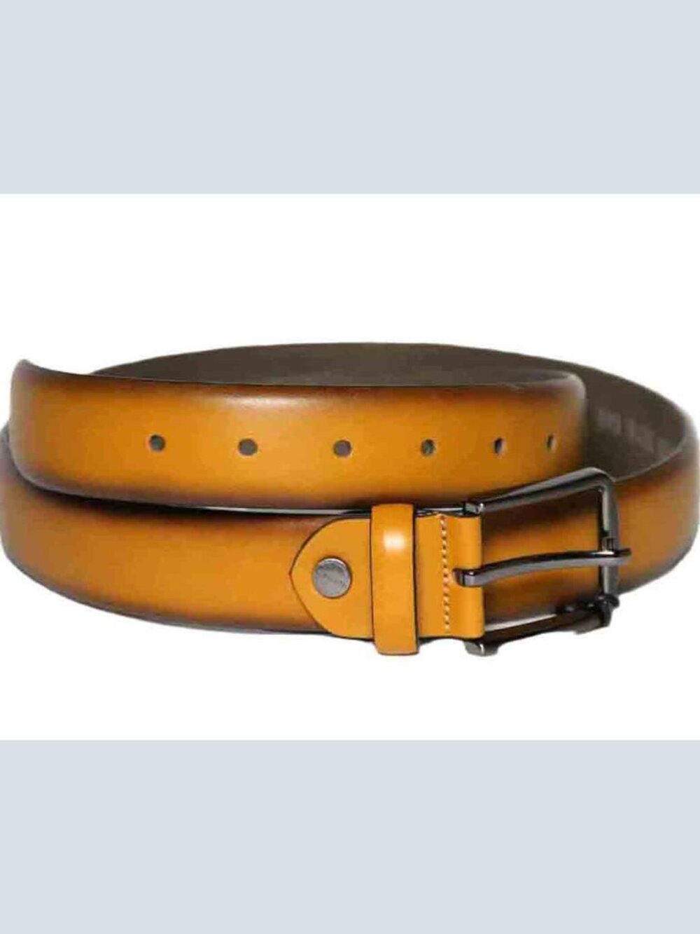 Vanzetti Germany Coated Leather Dress Belt Cognac Men's Size 120 cm or 46 USA